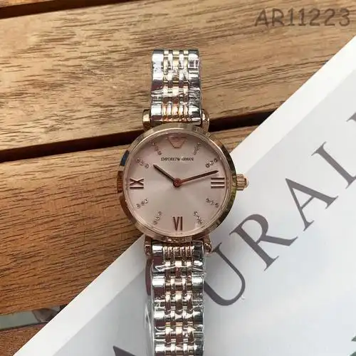 原单阿玛尼女表ar11223 机芯:原装石英机芯