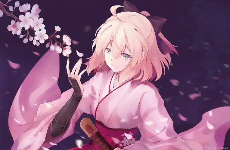 fate/grand order 冲田总司 绘师:bamboo 本作品pixiv id=62996457