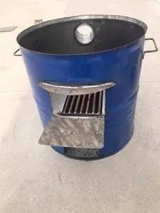 农村大锅柴火炉家用移动简易无烟土灶台旧油桶露天办酒席