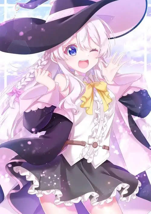 【插画美图】俏皮可爱的美少女 你也会魔法吗?