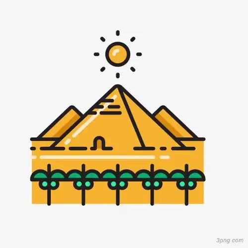 卡通彩色金字塔矢量图标图p