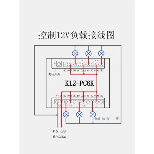 六路遥继控开关可6路电遥器 直流电机马pc6k 1k6达无线控器控制器