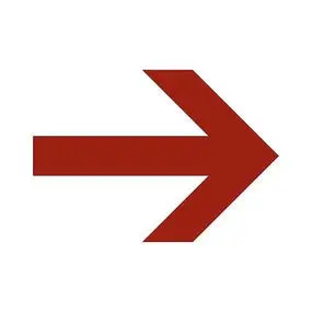 右边向右红色箭头指示方向扁平