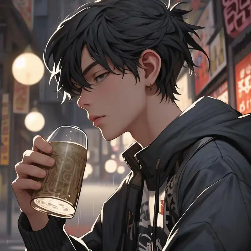 男生喝酒氛围头像91高级感满满 氛围感喝酒头像来啦,谁用谁高级