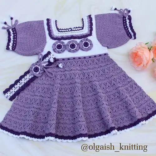 女童钩针公主裙花样图解四