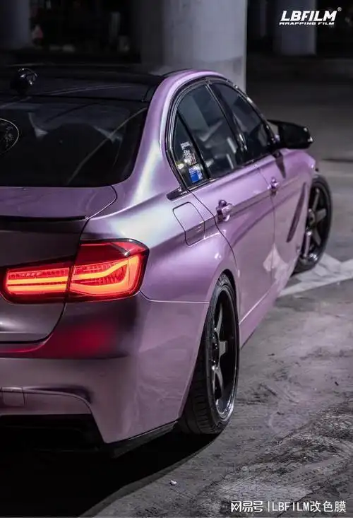 宝马3系lb改色膜液态金属绝地粉女粉也能变成猛男粉