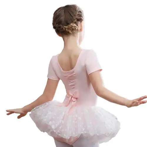 舞蹈儿童练功女童春秋短袖芭蕾舞幼儿考级中国儿童演出服