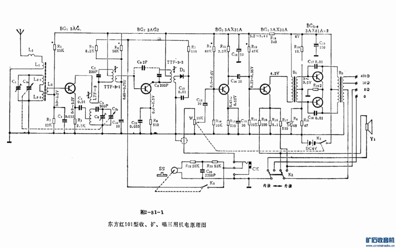 求东方红手摇唱机的电路图
