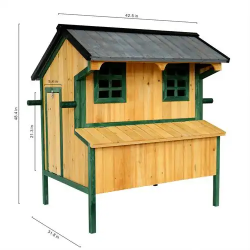 齐久鸡笼宠物实木家用大号养殖笼木制鸡笼子网片组装