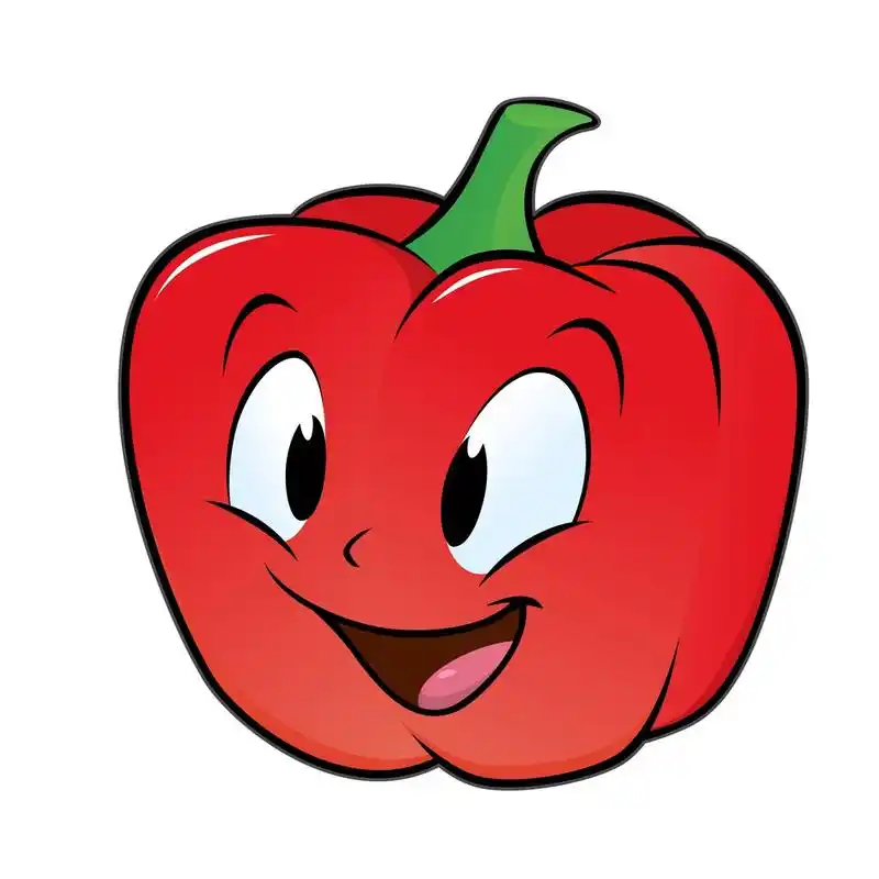 灯笼椒,卡通甜椒.设计元素的的孤立的对象