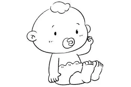 8款小婴儿简笔画大全可爱可爱婴儿头像怎么画涂颜色 卡通小婴儿简笔画
