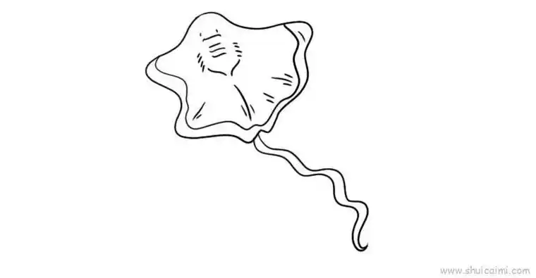 魔鬼鱼儿童画怎么画魔鬼鱼简笔画简单又好看