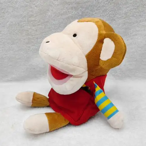 幼儿早教动物手偶亲子互动猴子儿童玩具宝宝安抚动物扮演安抚玩具