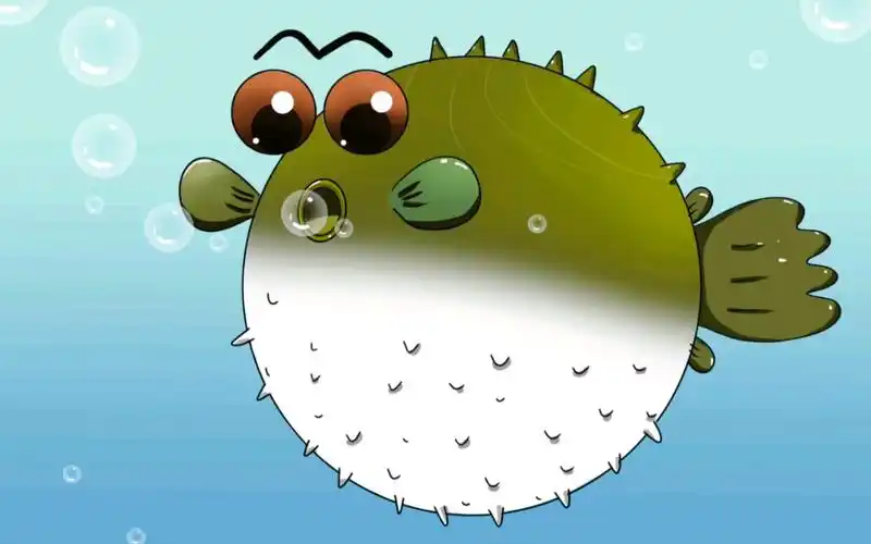 【板绘】河豚插画绘制过程