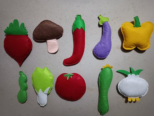 不织布蔬菜水果diy手工成品 幼儿儿童玩具 宝宝认知作业教学道具