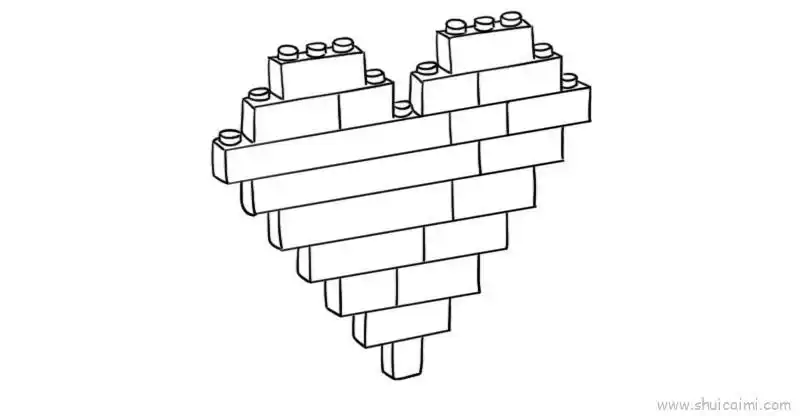 积木拼图儿童画怎么画积木拼图简笔画好看