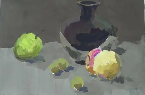 水粉静物写生作业