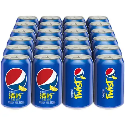 百事可乐清柠碳酸汽水饮料330ml24罐2箱可选拉罐碳酸饮料