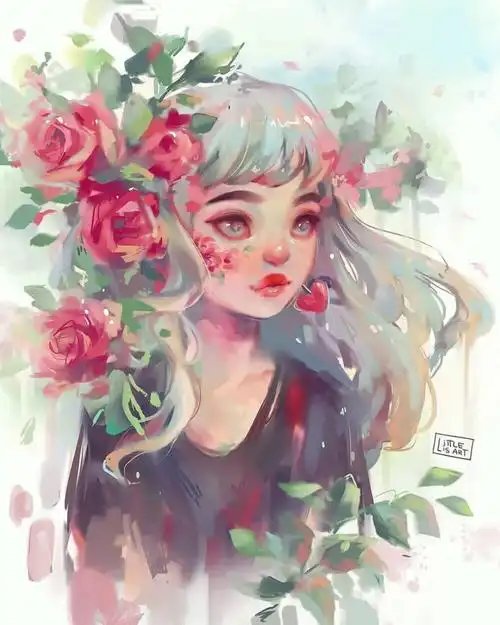 欧美风动漫女生头像