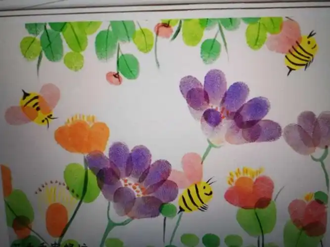有趣的手指肚印画
