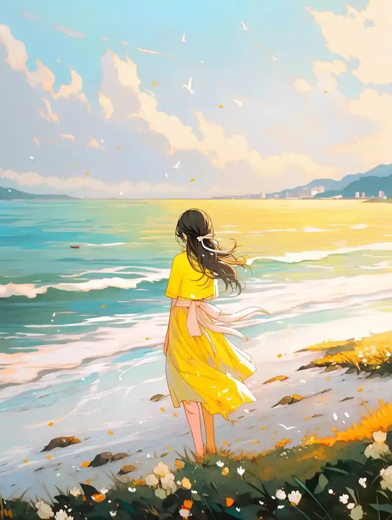 治愈系插画|心存阳光7715必有诗和远方