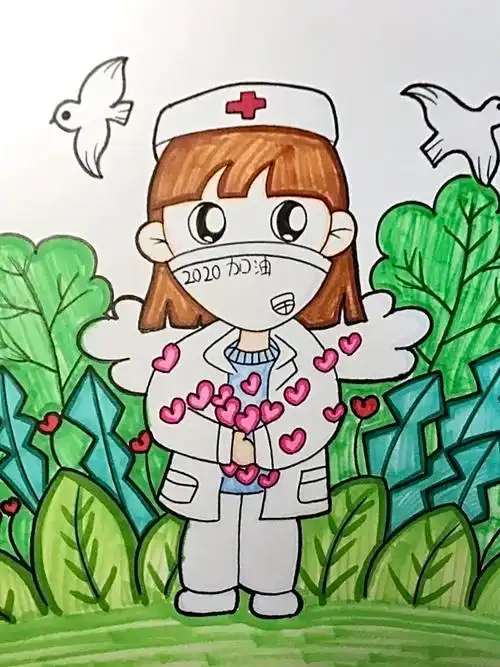 【黄山美术】跟着陈老师一起来学习儿童画,致敬最美逆行者!