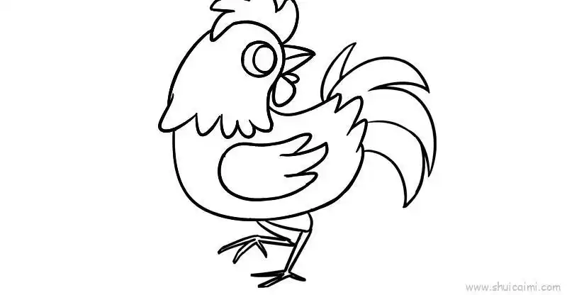 大公鸡儿童画怎么画大公鸡简笔画图片