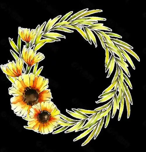 作品主题是 黄色太阳花透明装饰素材,编号是9085097,格式是png ,建议