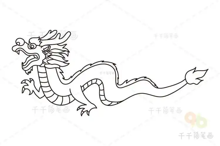 中国龙简笔画简单霸气中国龙简笔画简单霸气素描画