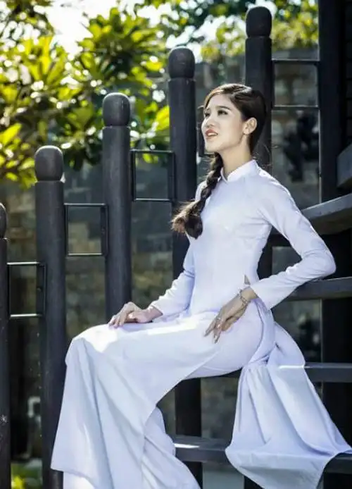 美丽的奥黛越南式旗袍