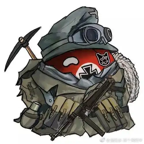 精美二战波兰球插画