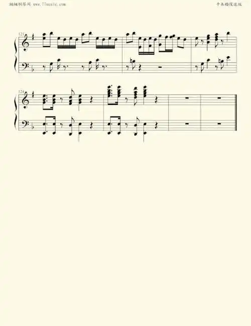 大家想要的钢琴谱勿念他归就在这里啦