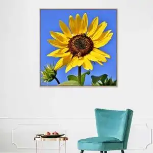 向日葵装饰画餐厅挂画现代简约饭厅走廊过道壁画卧室床头背景墙画