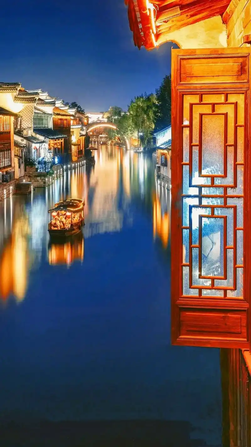 浙江湖州 南浔古镇 江南的夜景也很美!如此美景,怎能不喜爱江 - 抖音