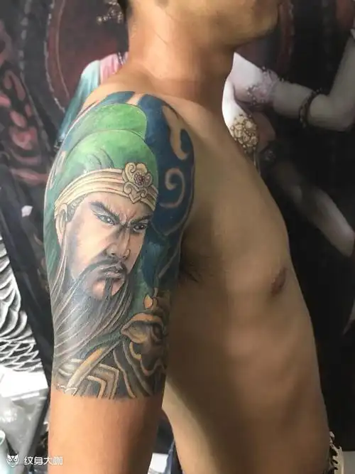 手臂关公_纹身图案手稿图片_星月堂纹身的纹身作品集