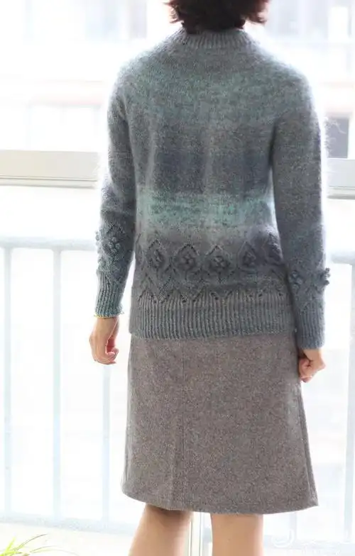 芸芗 从上往下织女士棒针圆肩毛衣 -编织教程-编织人生