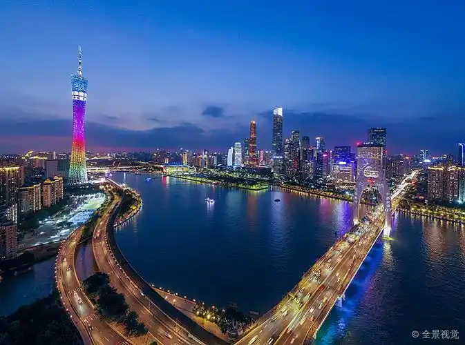 广州城市夜景图片_广州城市夜景高清图片_全景视觉