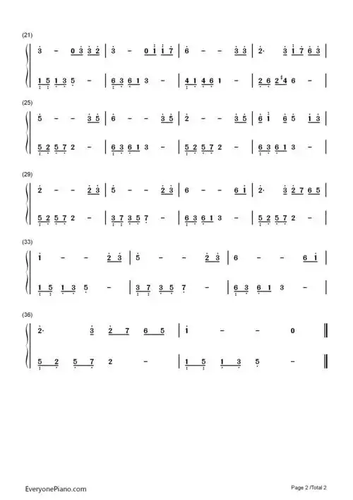 上海滩-上海滩主题曲双手简谱预览2-钢琴谱文件(五线谱,双手简谱,数字