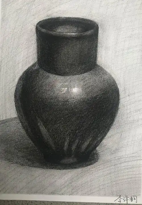 2021届高一素描教学(静物单体写生深色罐)