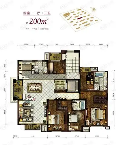 14号楼 四室两厅三卫