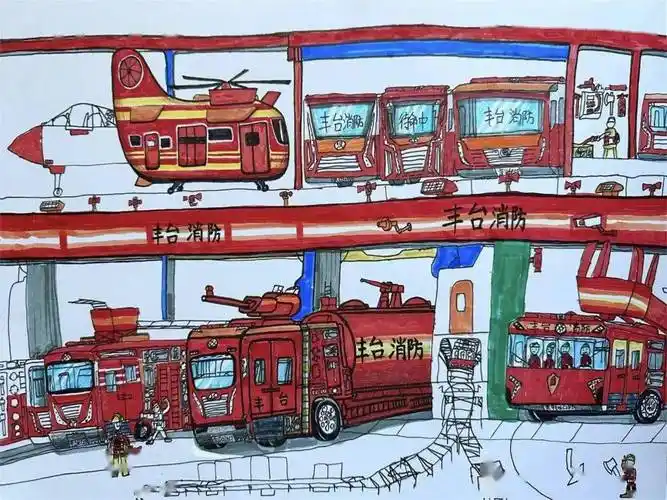 4岁《心中蓝色火焰》冯一平 5岁《致敬英雄》范佳杨 4岁半《消防车来