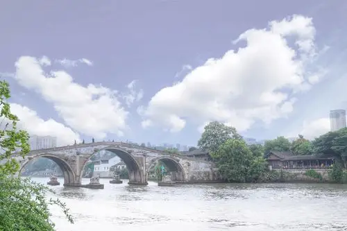 杭州京杭大运河的起点3元乘坐水上巴士游览400年的拱宸桥岁月