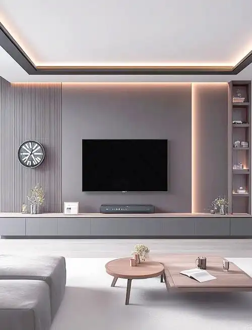 打造完美电视背景墙,护墙板与多元素组合全攻略