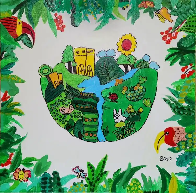 青岛市第52个"世界地球日"绘画大赛获奖作品选登(三)