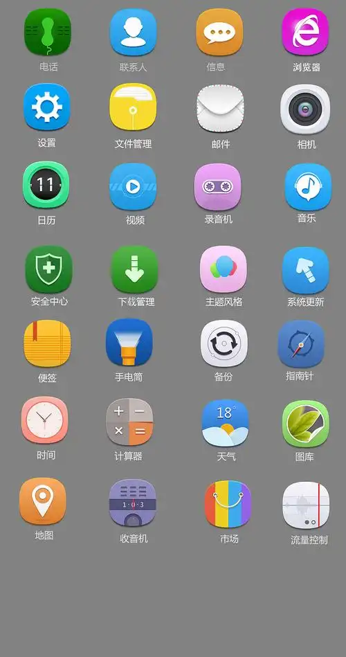 28个手机图标练习