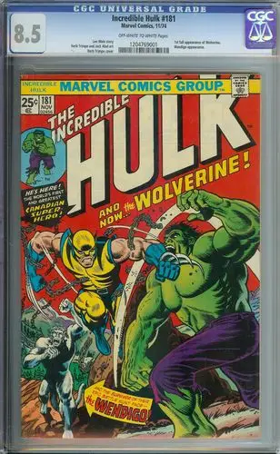 incredible hulk #181 cgc 8.5 ow/wh pages