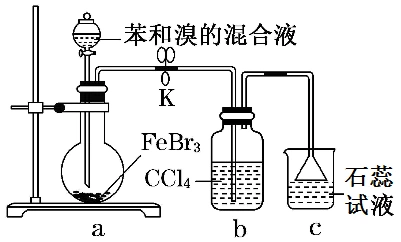 实验室制备溴苯的反应装置如图所示,下列叙述错误