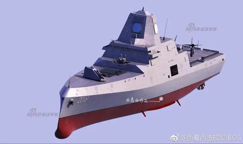 中国未来驱逐舰想象图:装电磁炮 垂发能打东风