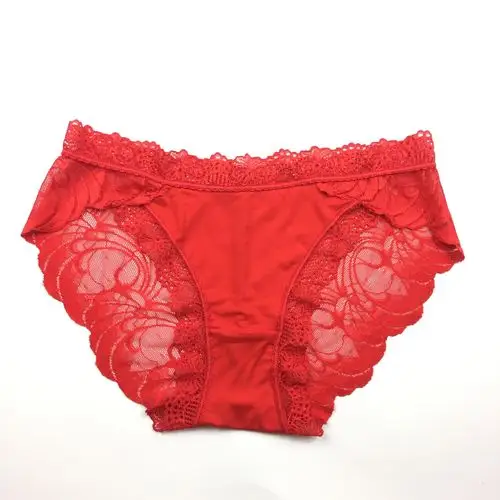 女士三角裤内裤新品透气简约性感蕾丝花边 莫代尔低腰女内裤7149
