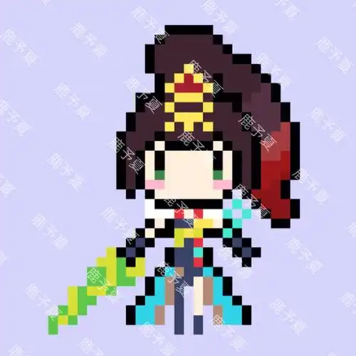 拼豆豆图纸74王者荣耀花木兰瑞麟志